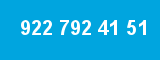 922 792 41 51 922 792 41 51